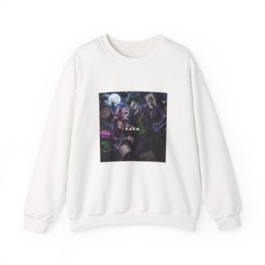 Crewneck Sweatshirt - Gothic Anime Moonlit Band Design (K.A.R.O. Text)