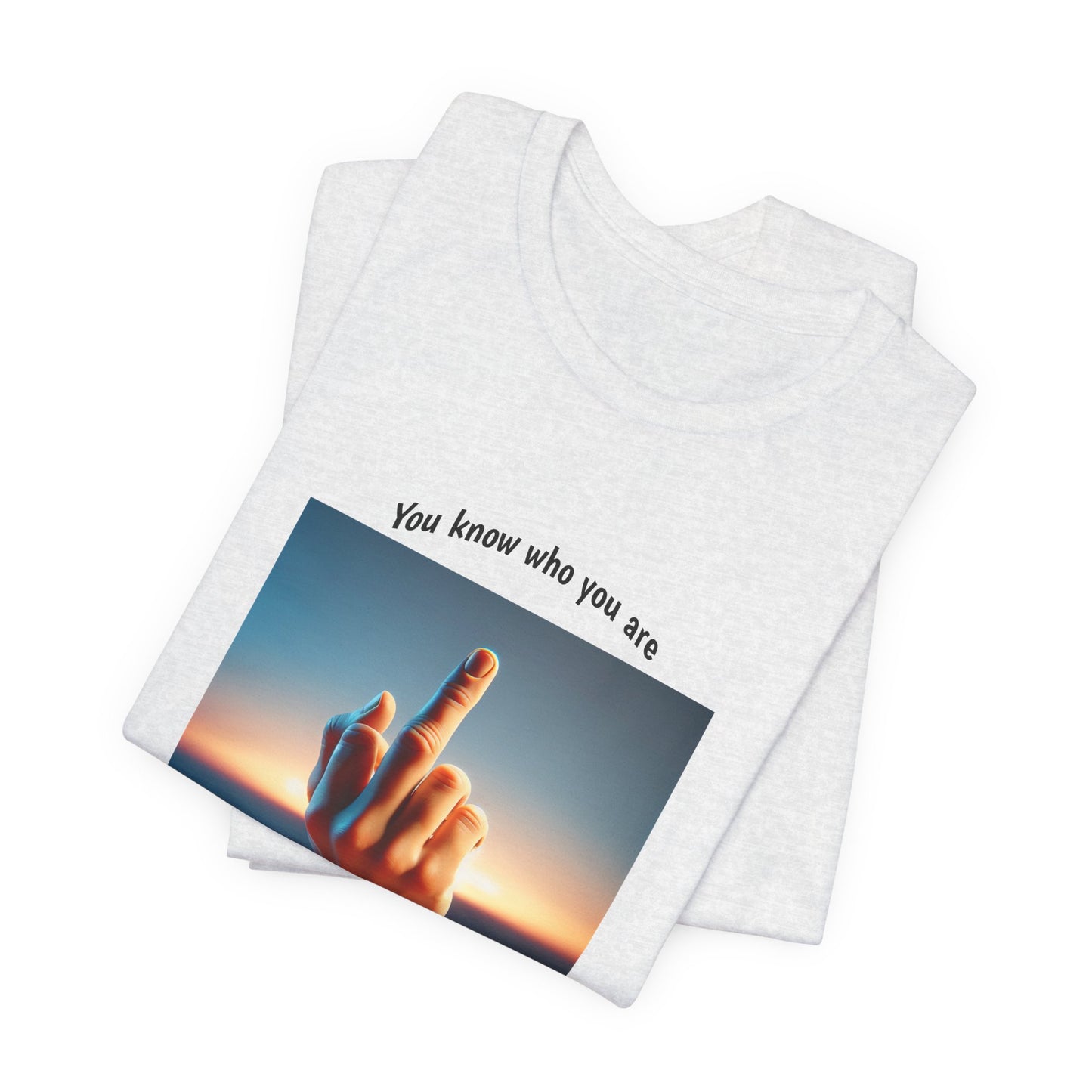 Sunset Middle Finger Graphic Tee – 'FAHO' Casual Statement T-Shirt