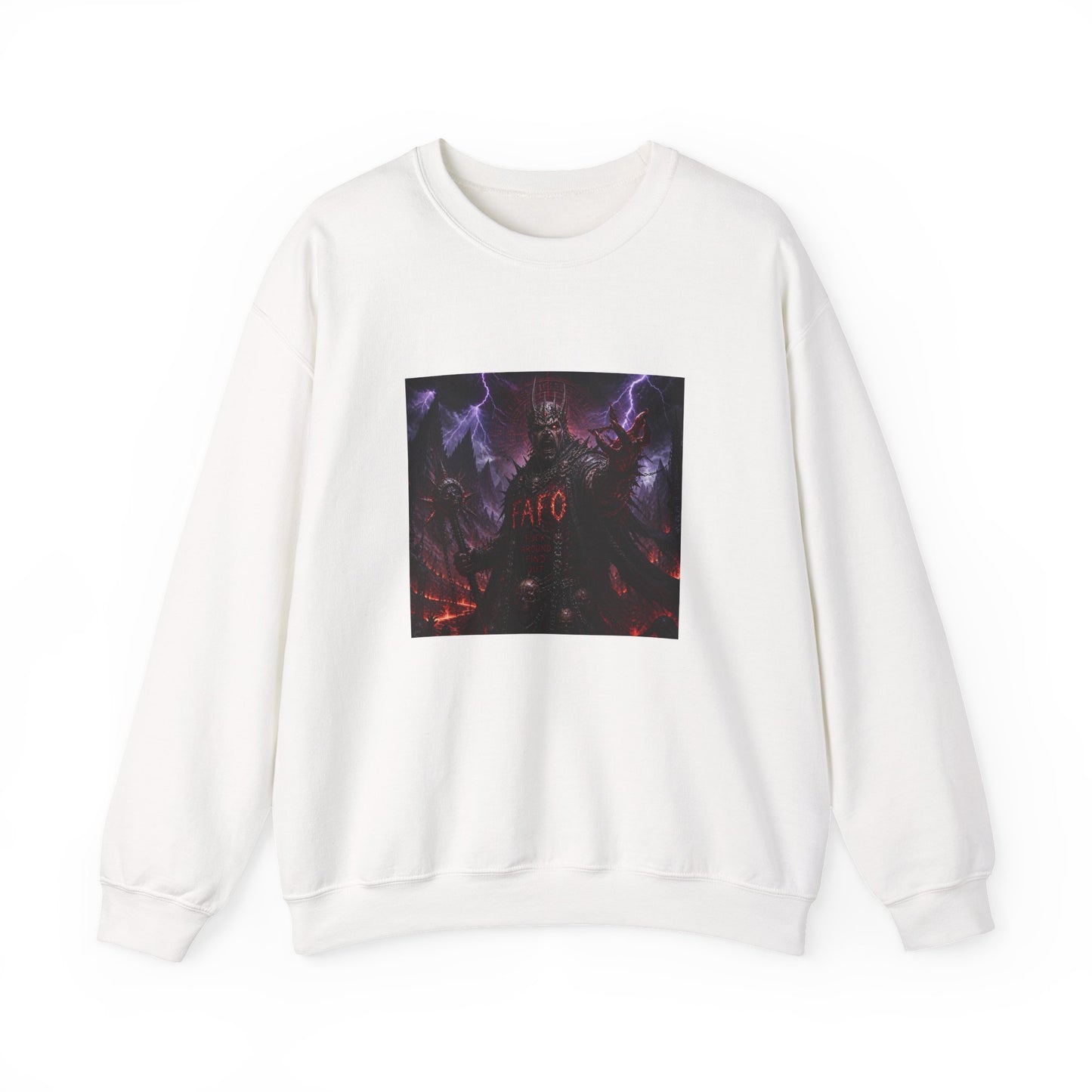 Satanic Demon Horror Crewneck Sweatshirt – 'Go' Graphic