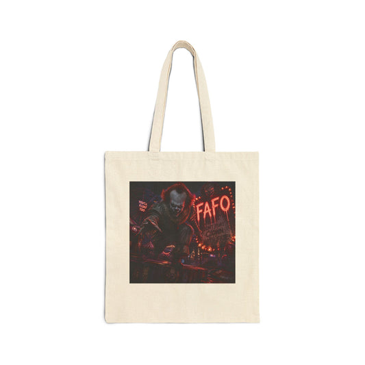 Tote Bag — Neon Clown Horror Design