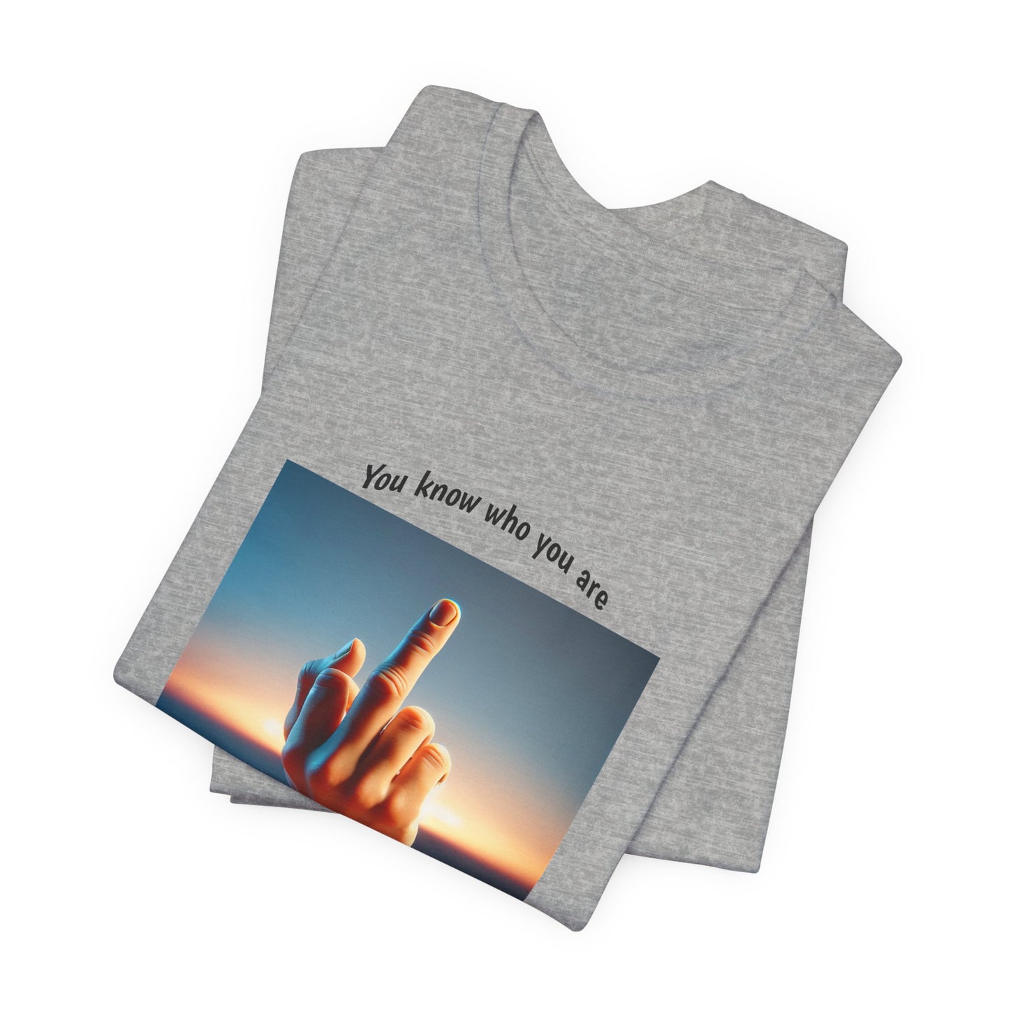 Sunset Middle Finger Graphic Tee – 'FAHO' Casual Statement T-Shirt