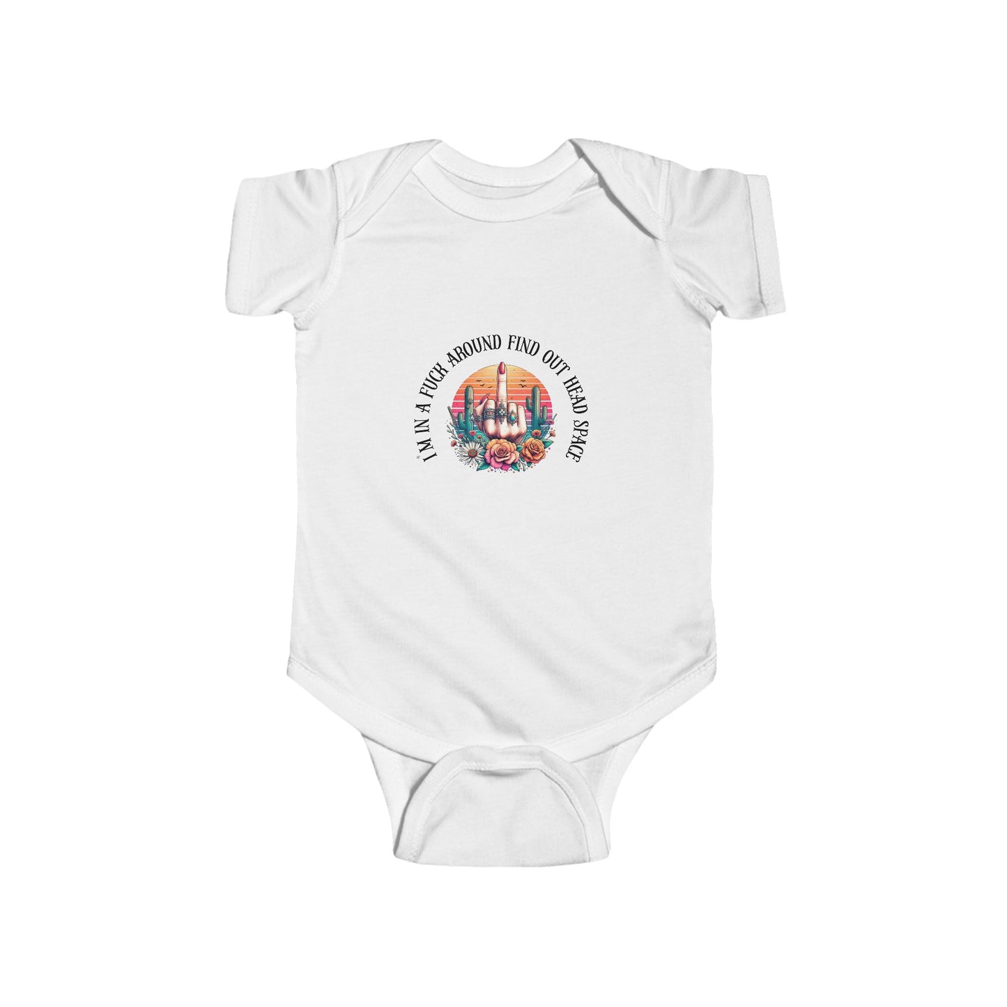 Infant Bodysuit — "Proud Member of the FAFO Society" Cute Baby Onesie with Vintage Camper Graphic