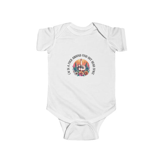 Infant Bodysuit — "Proud Member of the FAFO Society" Cute Baby Onesie with Vintage Camper Graphic