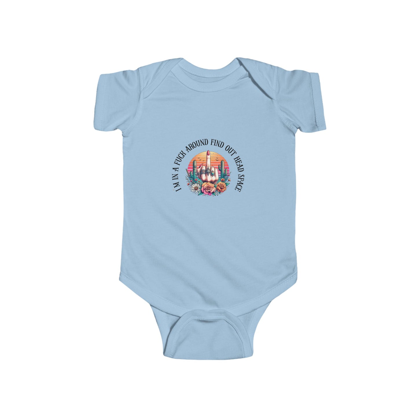 Infant Bodysuit — "Proud Member of the FAFO Society" Cute Baby Onesie with Vintage Camper Graphic