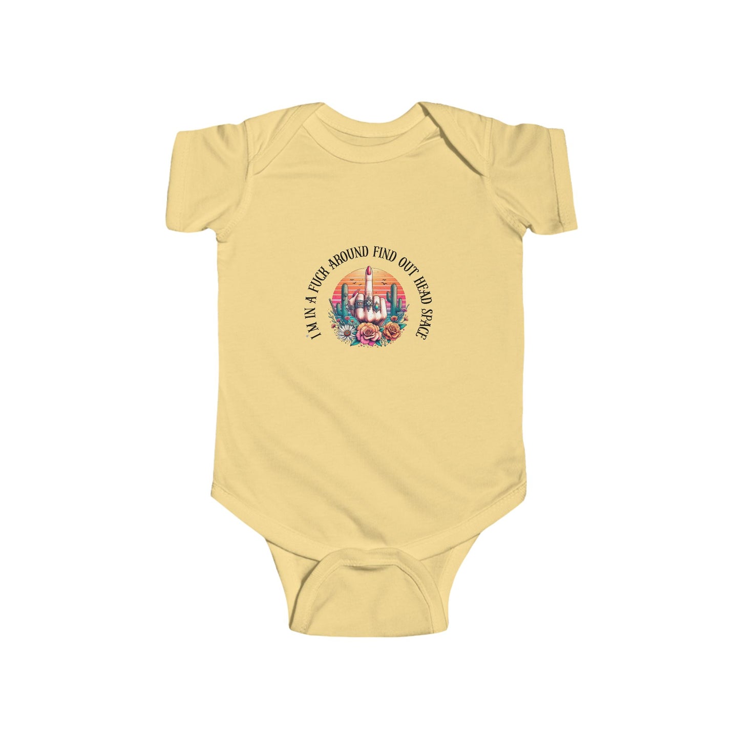 Infant Bodysuit — "Proud Member of the FAFO Society" Cute Baby Onesie with Vintage Camper Graphic