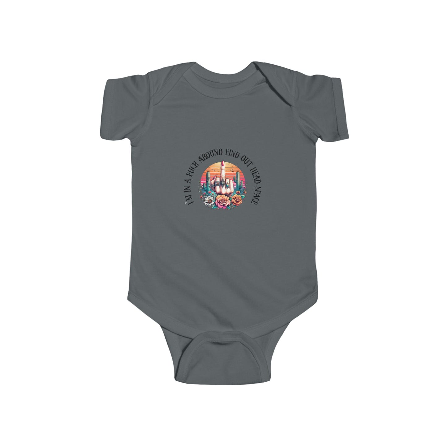 Infant Bodysuit — "Proud Member of the FAFO Society" Cute Baby Onesie with Vintage Camper Graphic