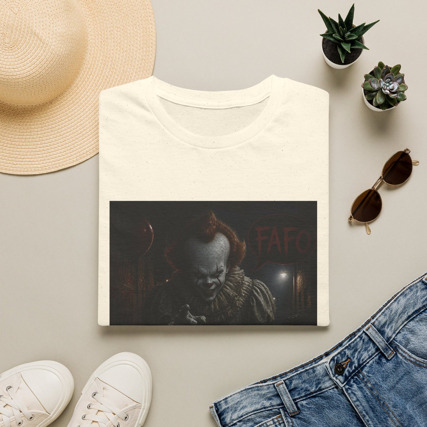 Horror Pennywise Clown T‑Shirt — Dark Creepy Stephen King Inspired Design
