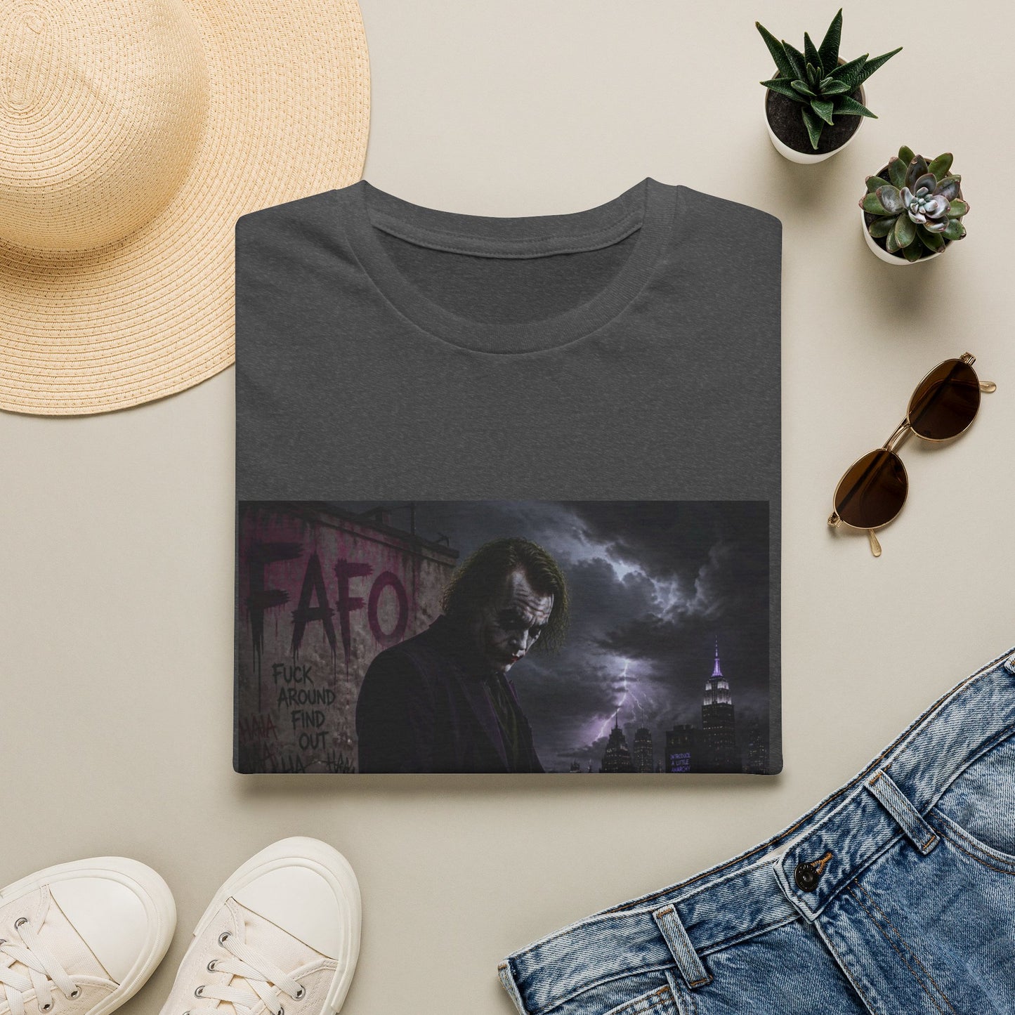 Graphic Tee — Moody Night Joker Portrait T-Shirt