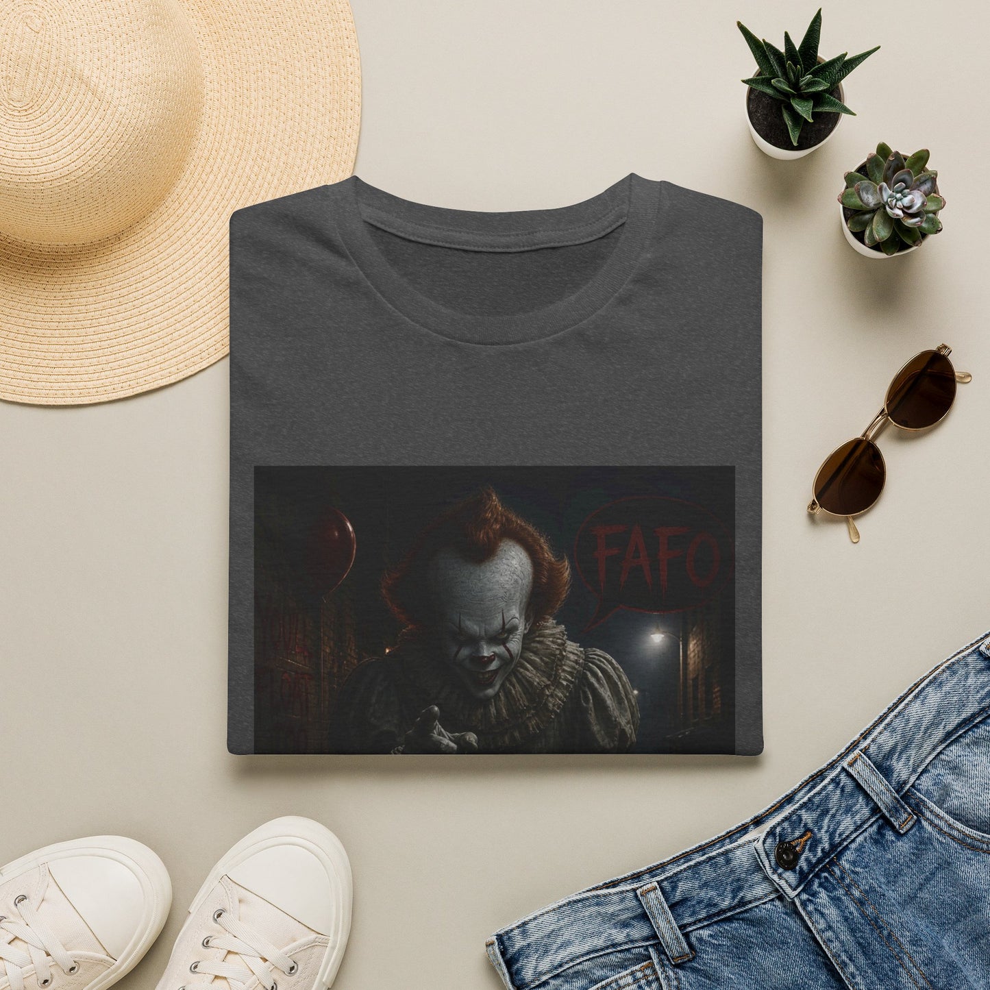 Horror Pennywise Clown T‑Shirt — Dark Creepy Stephen King Inspired Design