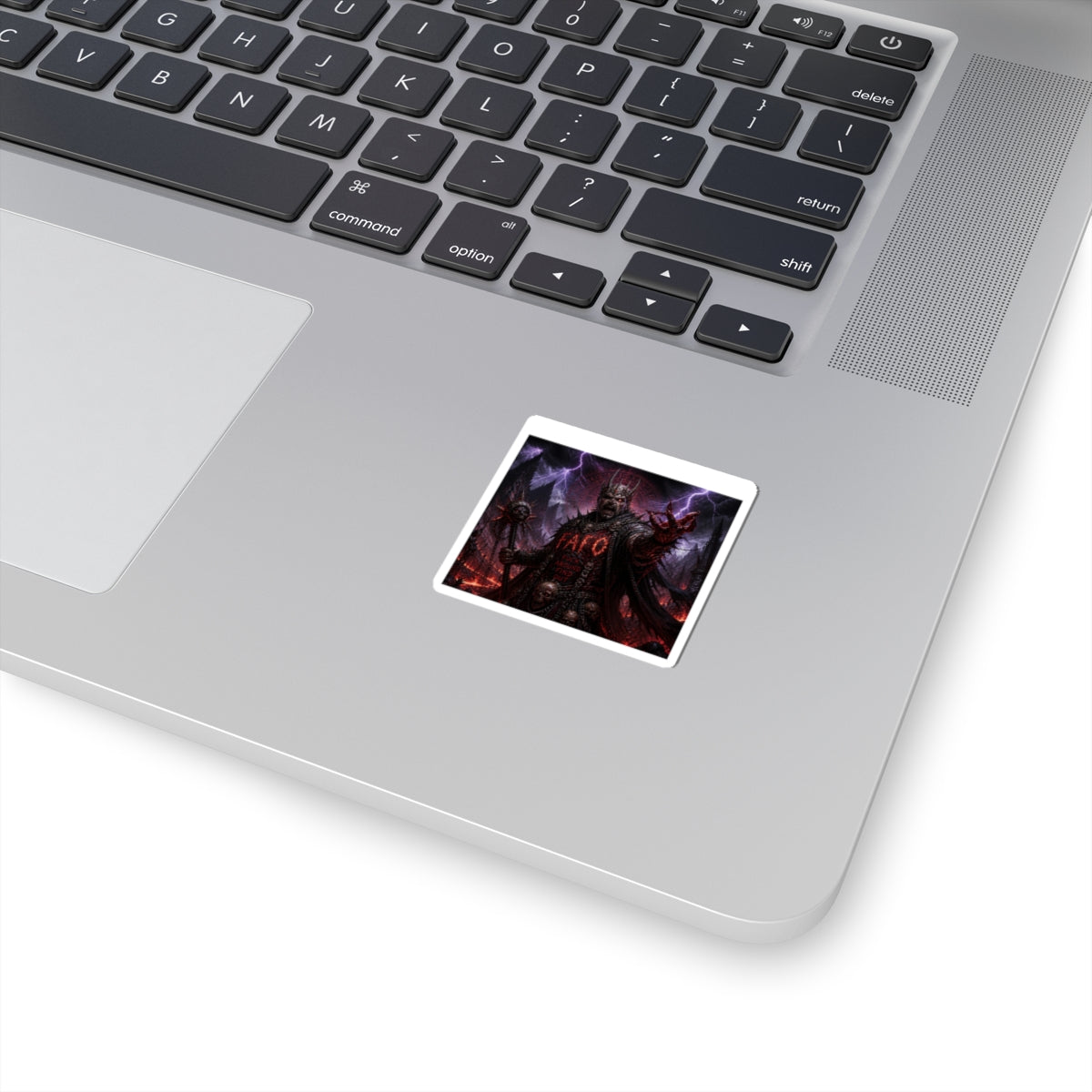 Dark King Sticker — FAFO Gothic Horror Kiss-Cut Decal for Laptops & Gear