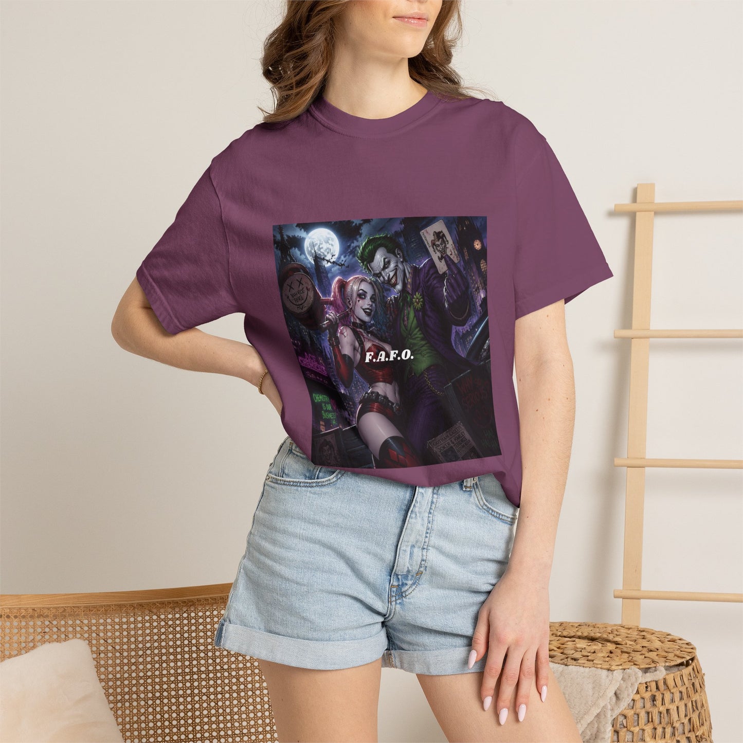 Graphic T-Shirt — The FAFO Society Joker & Harley Art Print