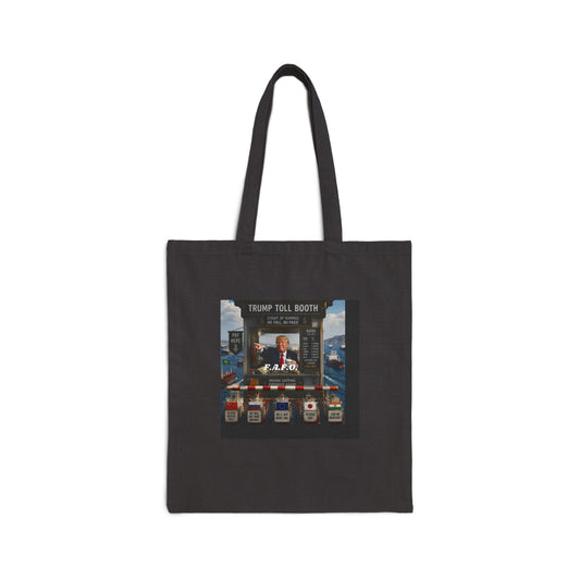 Canvas Tote Bag - Vintage Arcade 'Trump Toll Booth' Graphic