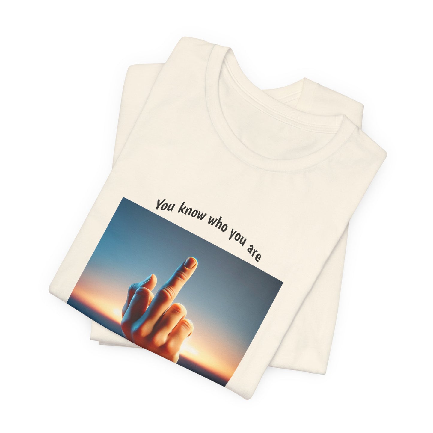 Sunset Middle Finger Graphic Tee – 'FAHO' Casual Statement T-Shirt