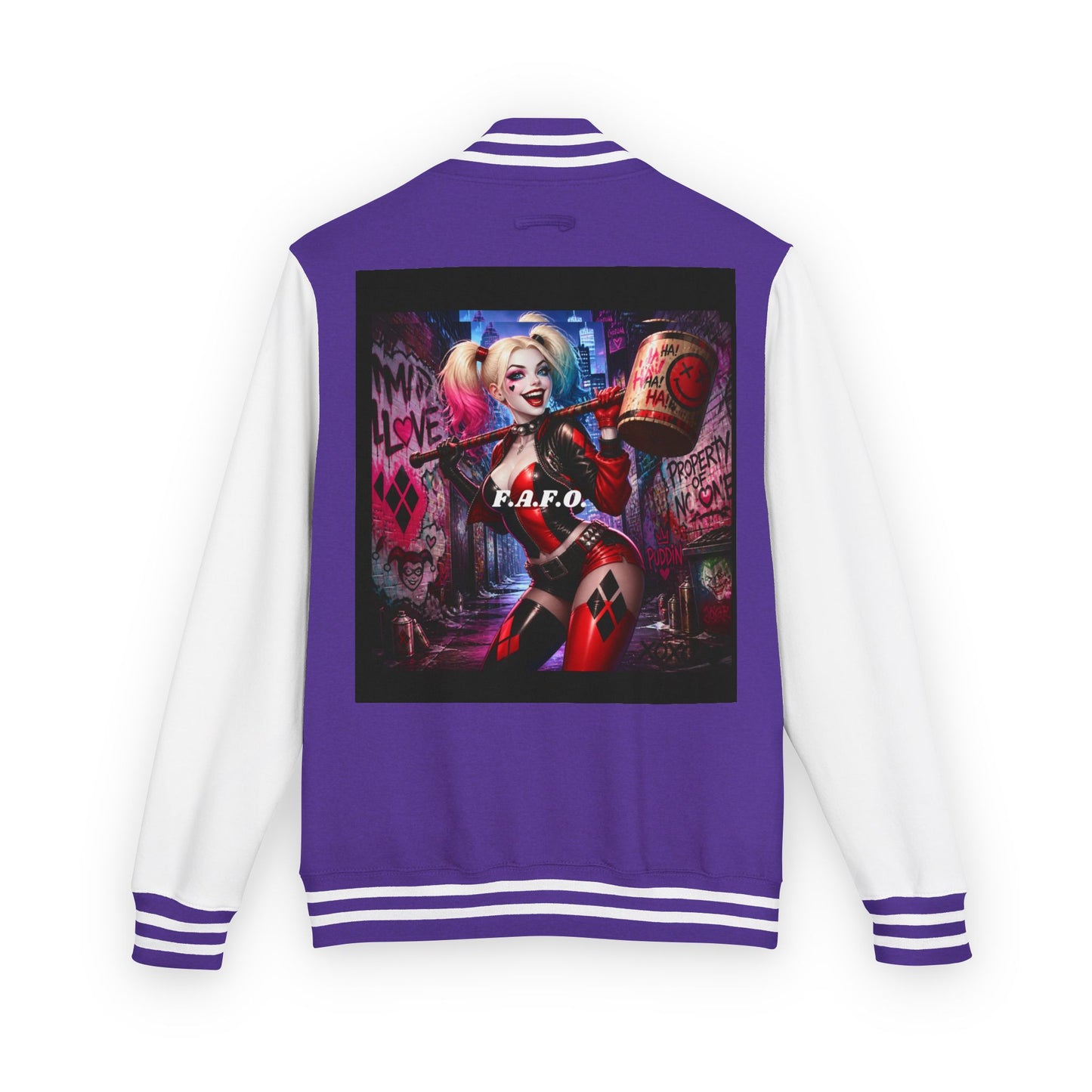 Letterman Jacket — Retro Graphic Back Patch