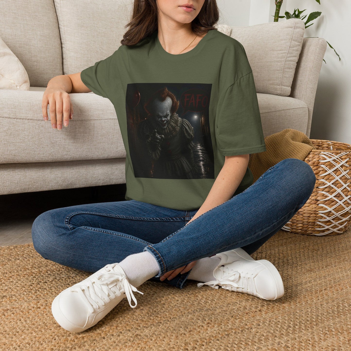 Horror Pennywise Clown T‑Shirt — Dark Creepy Stephen King Inspired Design