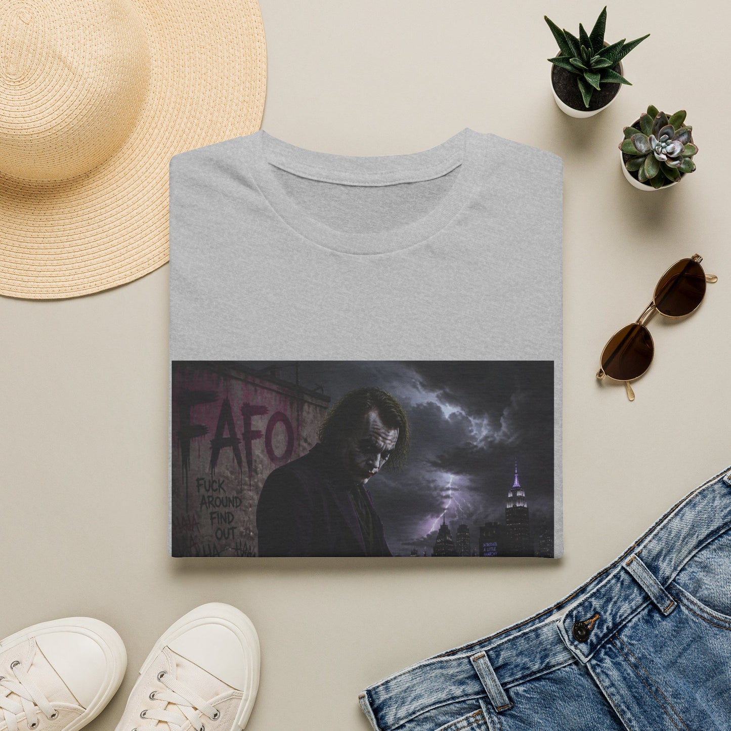 Graphic Tee — Moody Night Joker Portrait T-Shirt