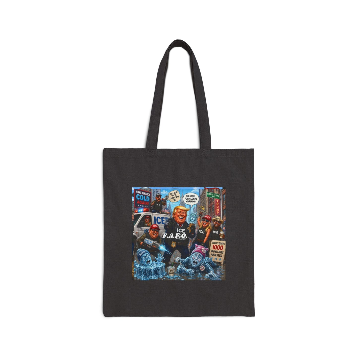 Canvas Tote Bag — Retro City Comic Collage Print