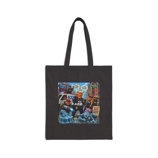 Canvas Tote Bag — Retro City Comic Collage Print