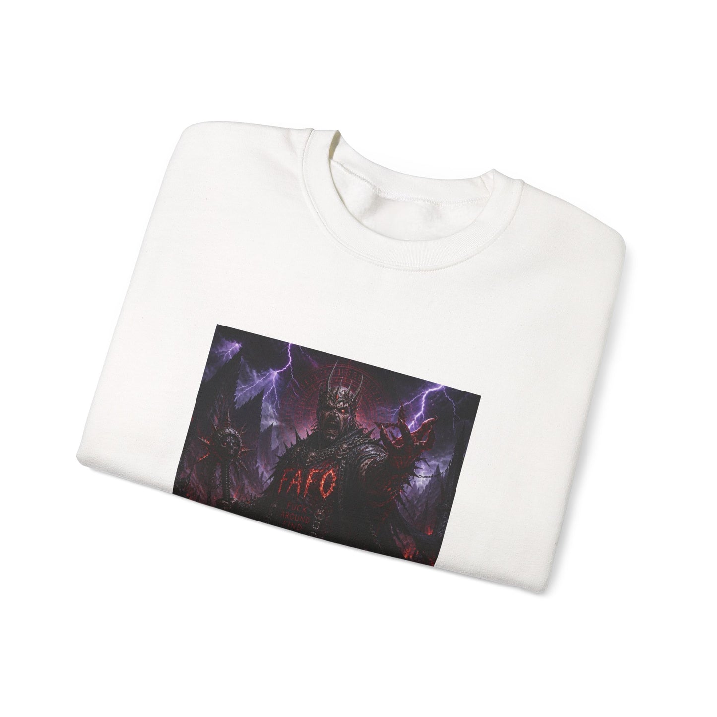 Satanic Demon Horror Crewneck Sweatshirt – 'Go' Graphic