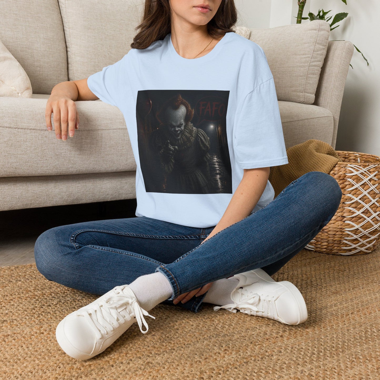 Horror Pennywise Clown T‑Shirt — Dark Creepy Stephen King Inspired Design