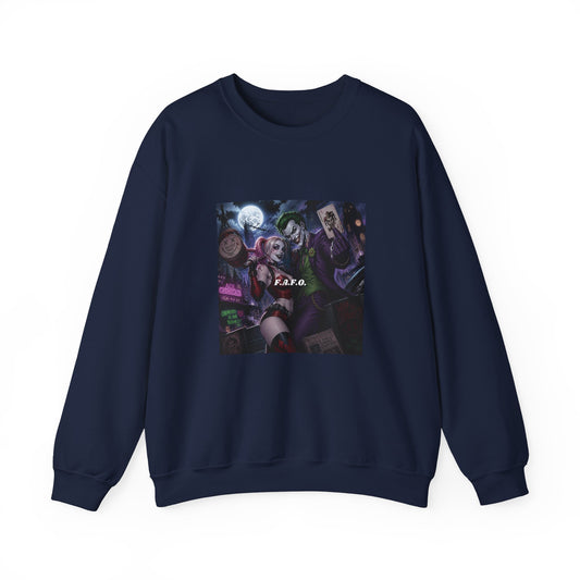 Crewneck Sweatshirt - Gothic Anime Moonlit Band Design (K.A.R.O. Text)