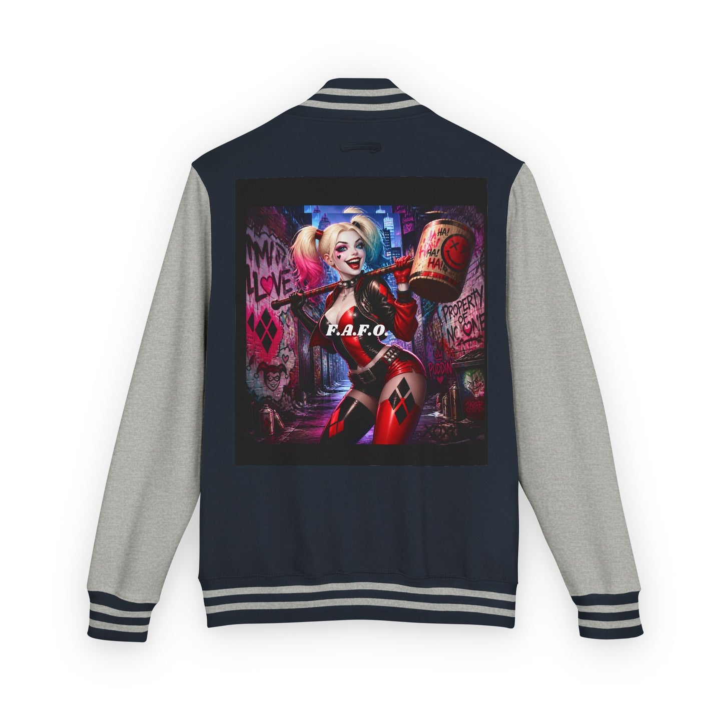 Letterman Jacket — Retro Graphic Back Patch