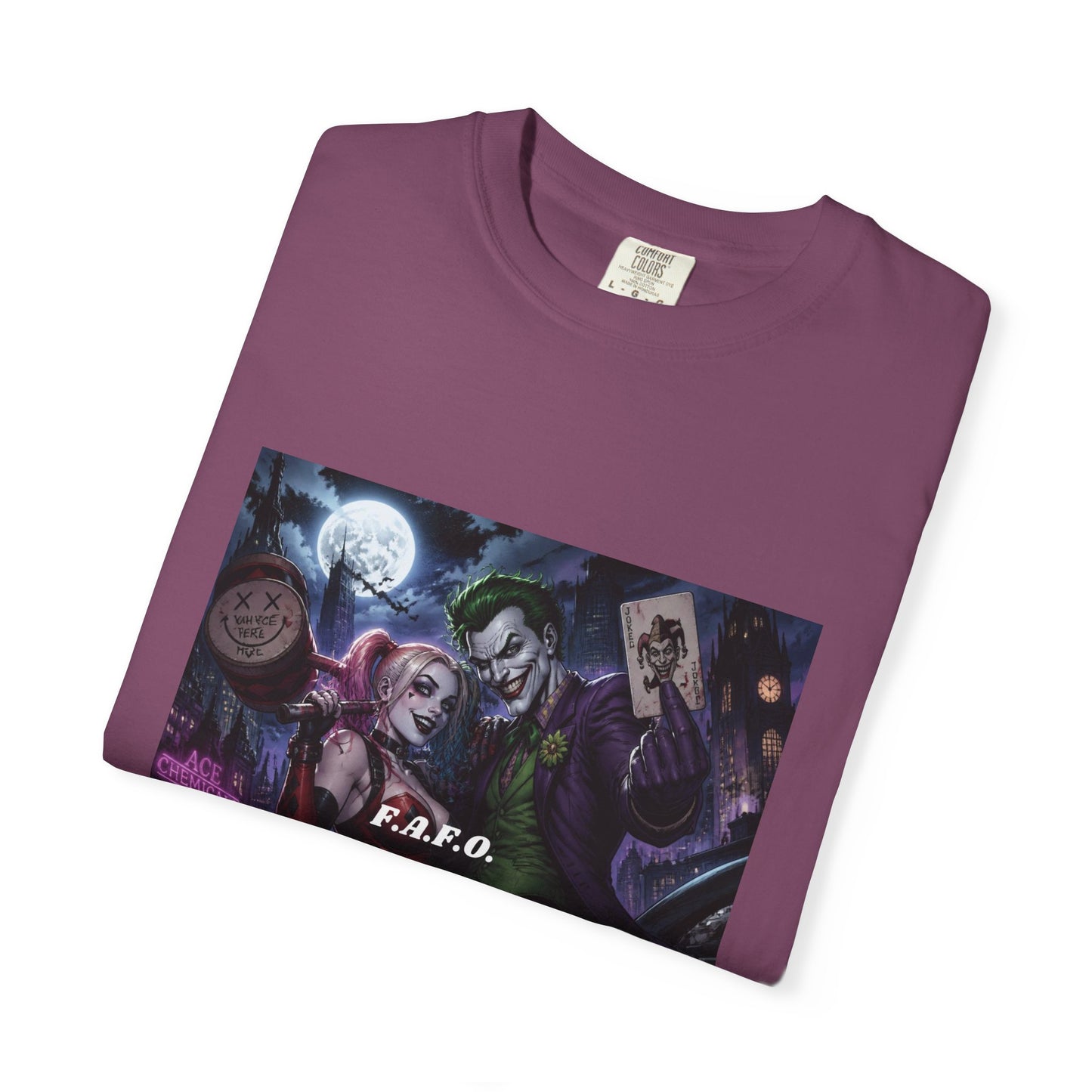 Graphic T-Shirt — The FAFO Society Joker & Harley Art Print