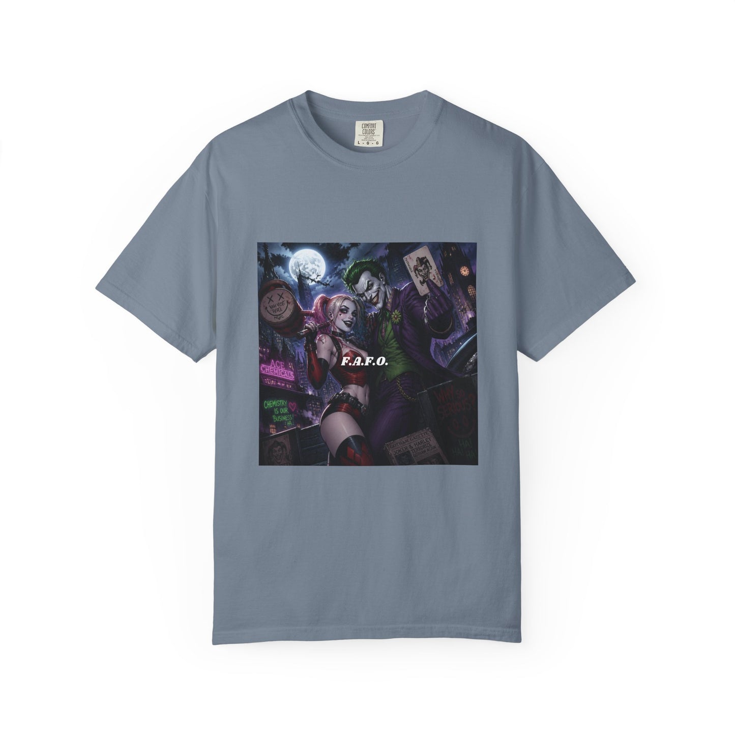 Graphic T-Shirt — The FAFO Society Joker & Harley Art Print