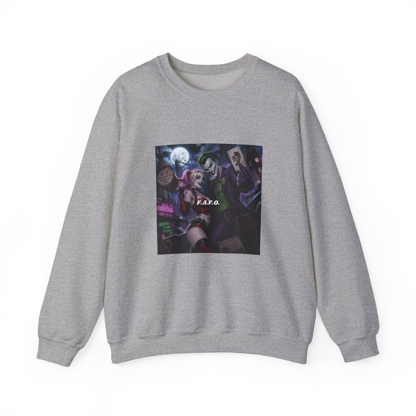 Crewneck Sweatshirt - Gothic Anime Moonlit Band Design (K.A.R.O. Text)