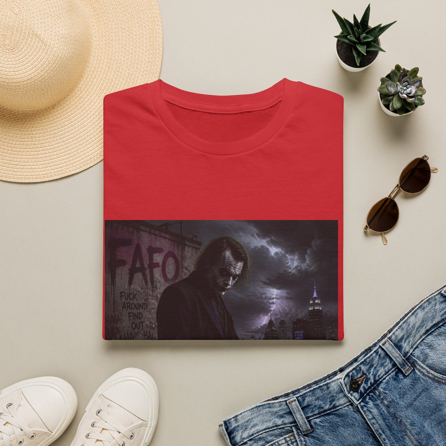 Graphic Tee — Moody Night Joker Portrait T-Shirt