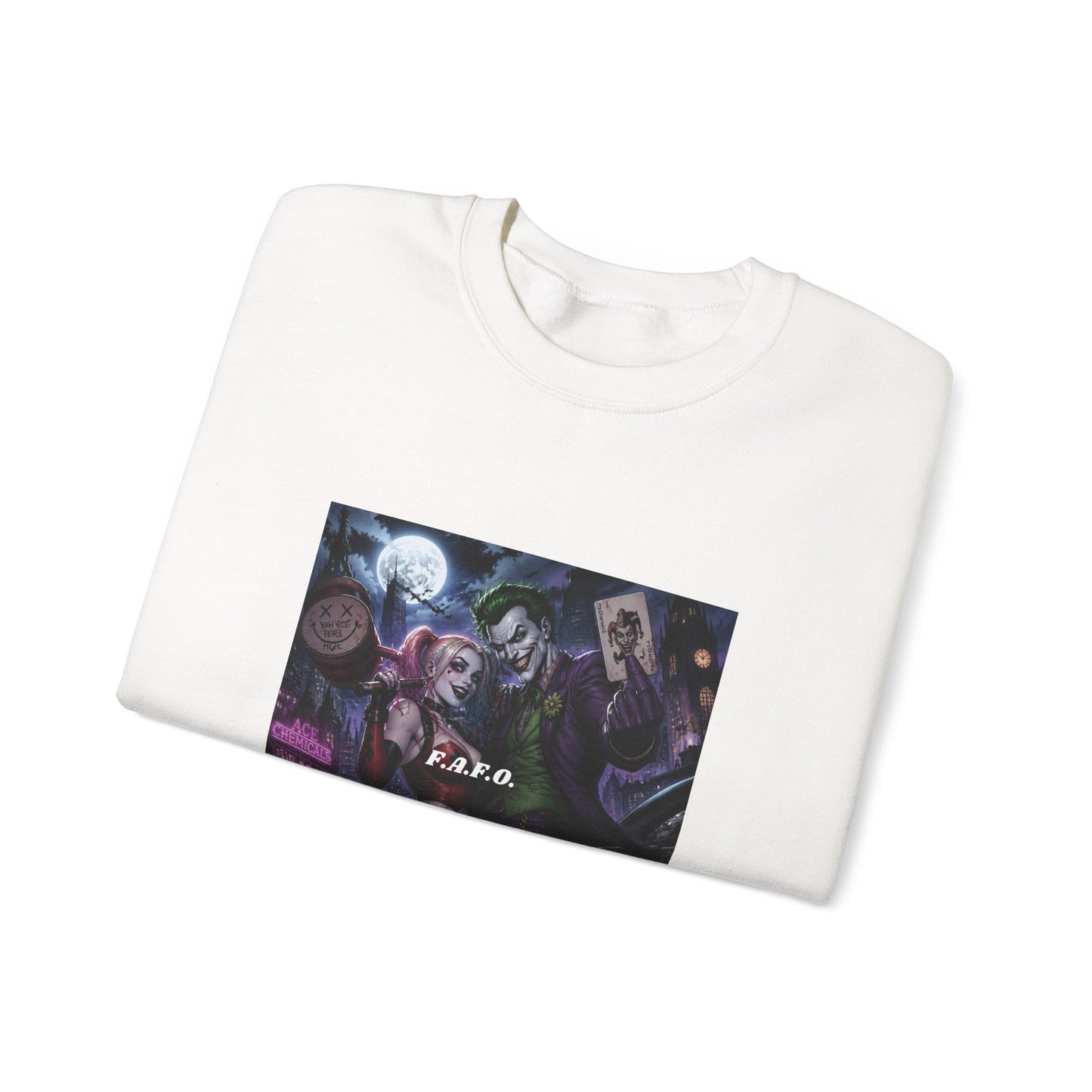 Crewneck Sweatshirt - Gothic Anime Moonlit Band Design (K.A.R.O. Text)