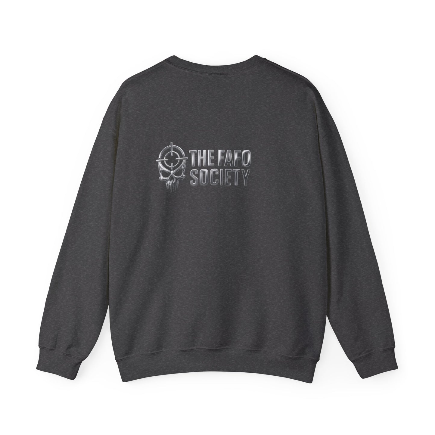 Political Satire Crewneck Sweatshirt — 'Trump Toll Booth' Graphic