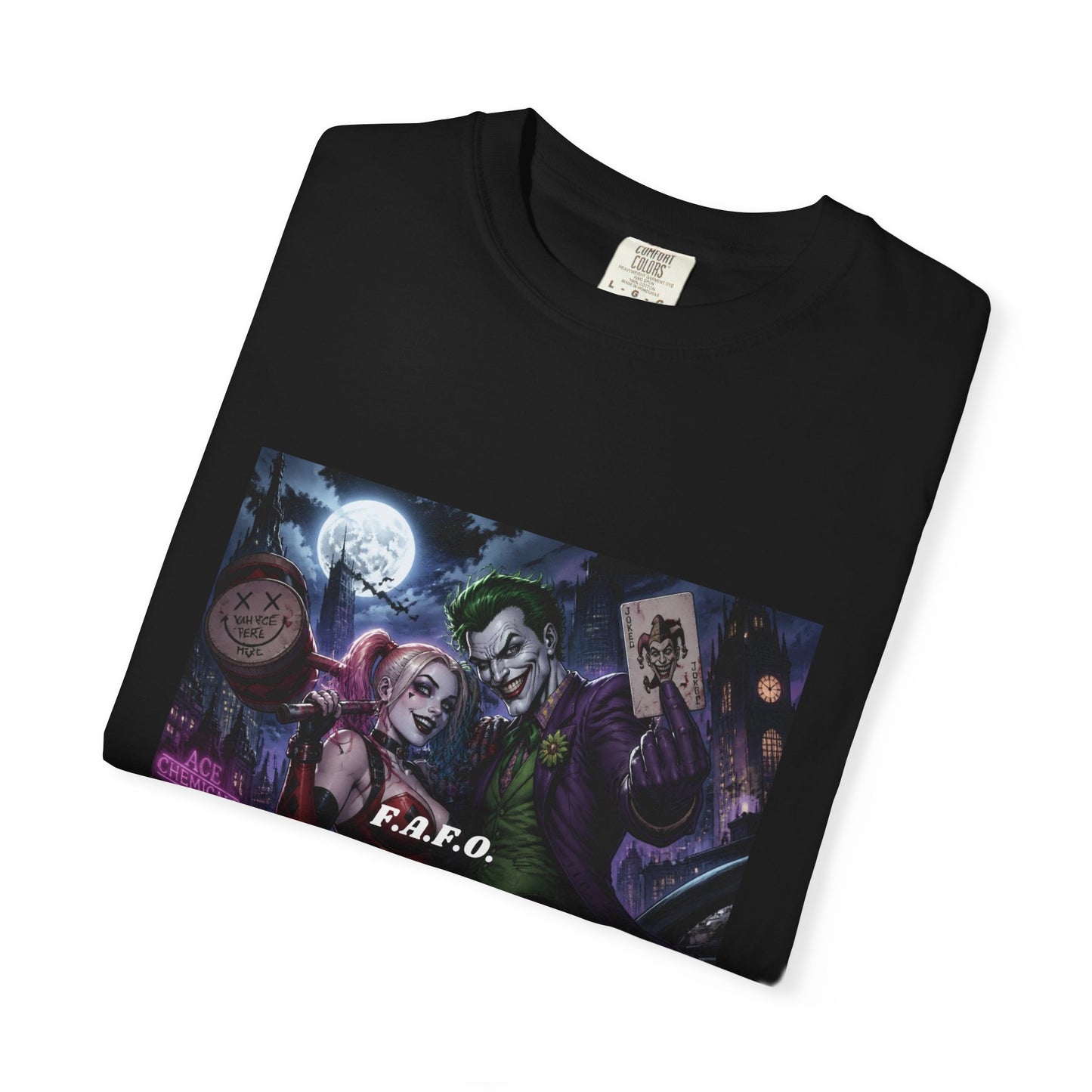 Graphic T-Shirt — The FAFO Society Joker & Harley Art Print