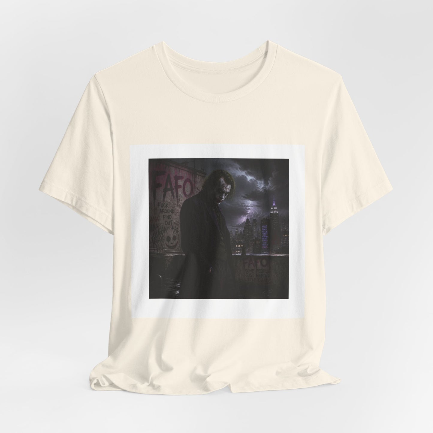 Dark Cityscape Graphic Tee — Moody Joker Night Design