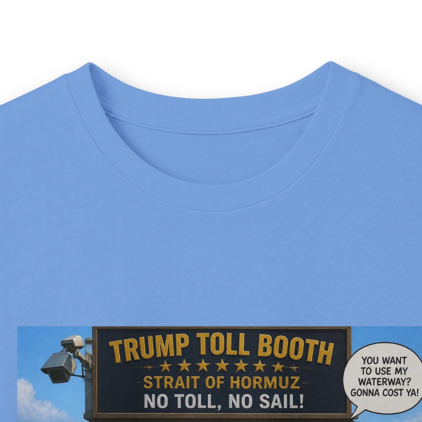 Long Sleeve Tee — Retro Arcade Collage "Trump Toll Booth" Design