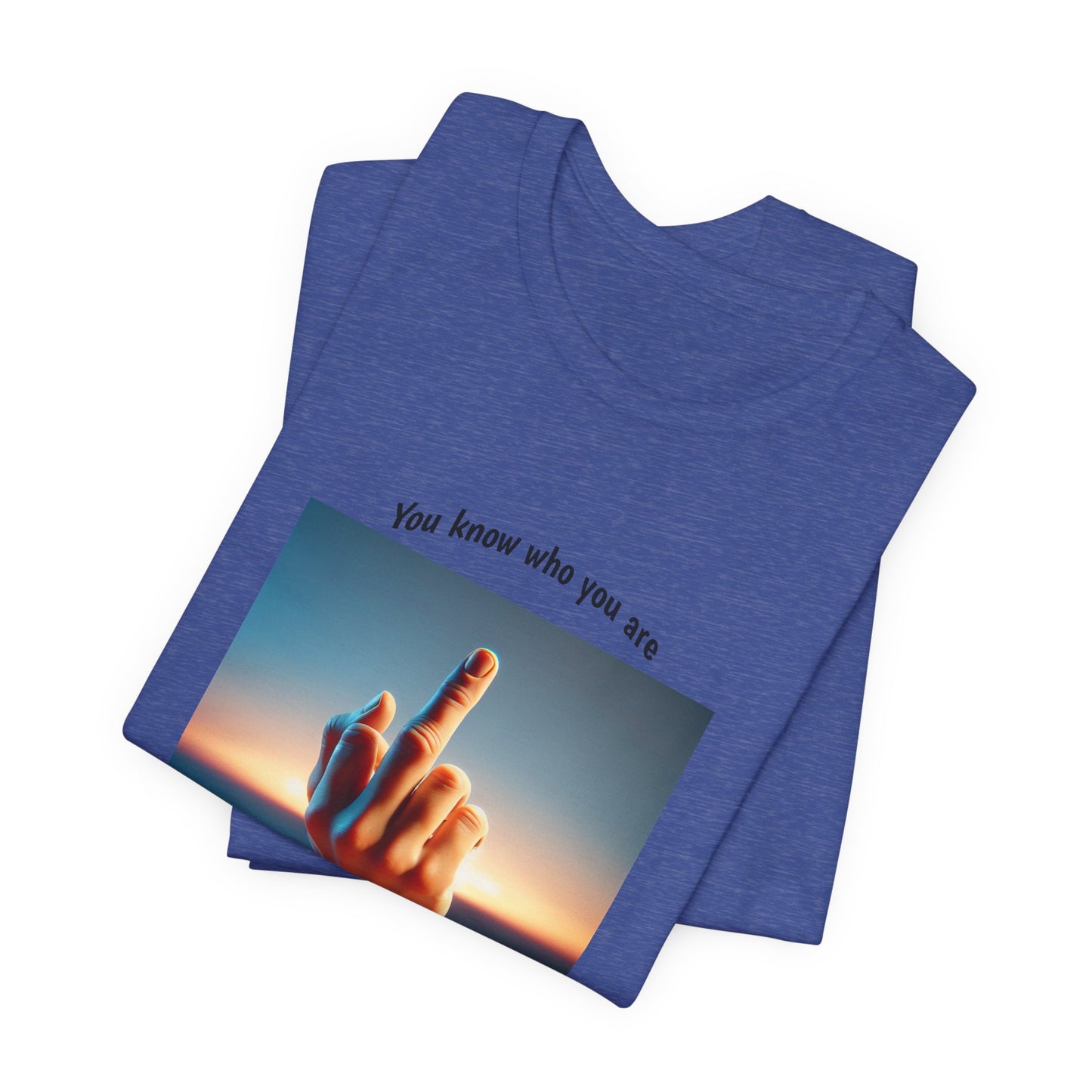 Sunset Middle Finger Graphic Tee – 'FAHO' Casual Statement T-Shirt