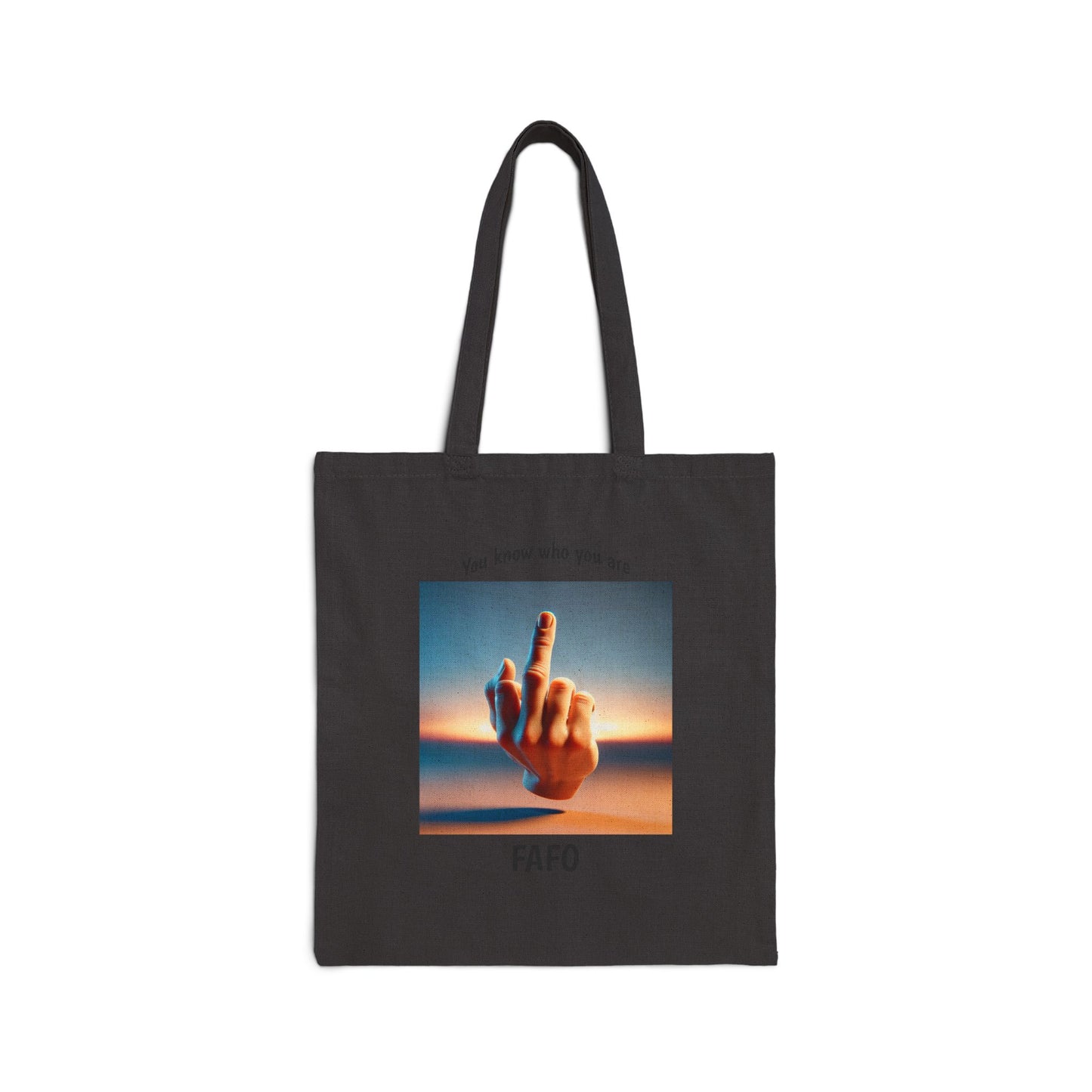 Canvas Tote Bag — Desert Sunset Hand Illustration “LOVE” Eco Shopping Tote