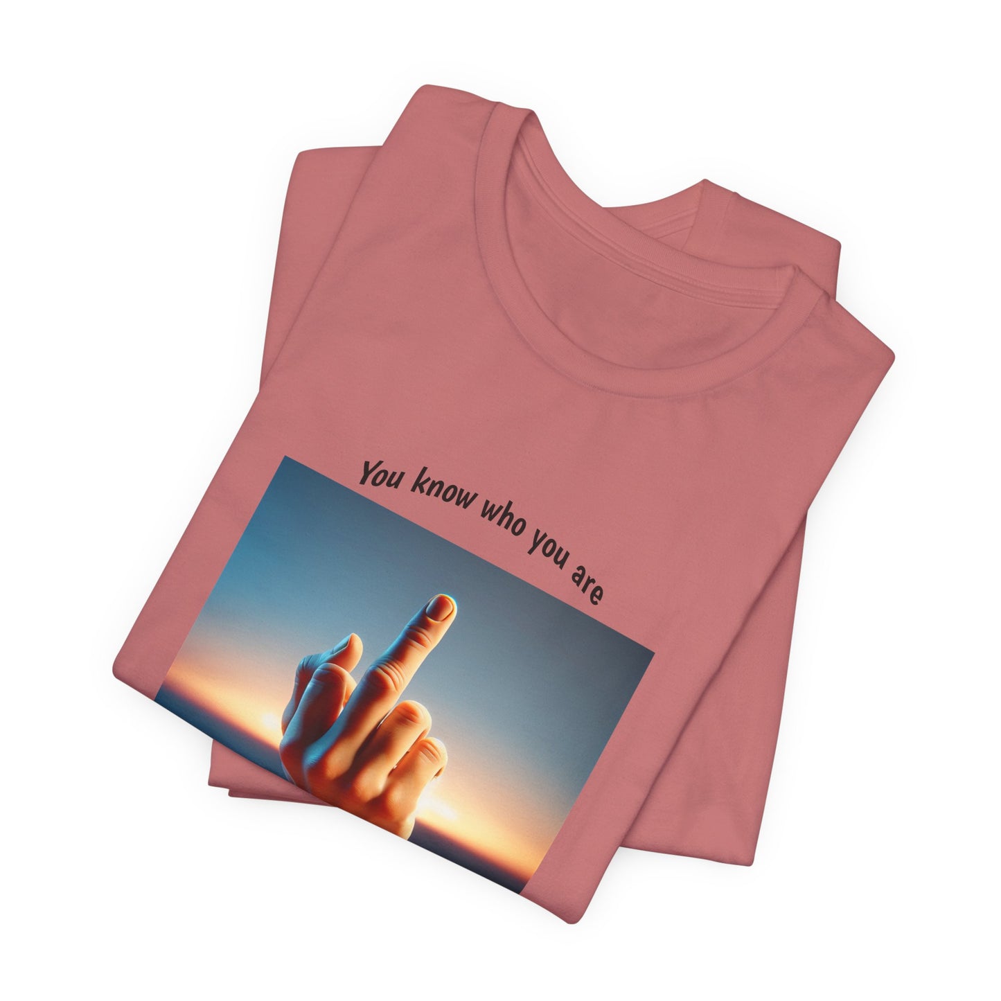 Sunset Middle Finger Graphic Tee – 'FAHO' Casual Statement T-Shirt