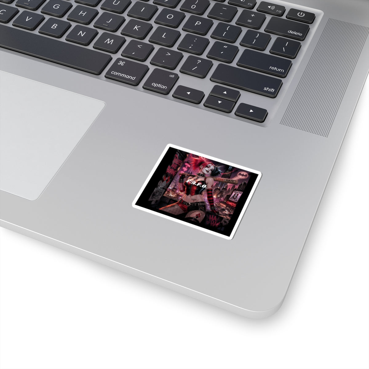 Harley-Inspired Gothic Punk Sticker — 'F.A.F.O.' Kiss-Cut Decal