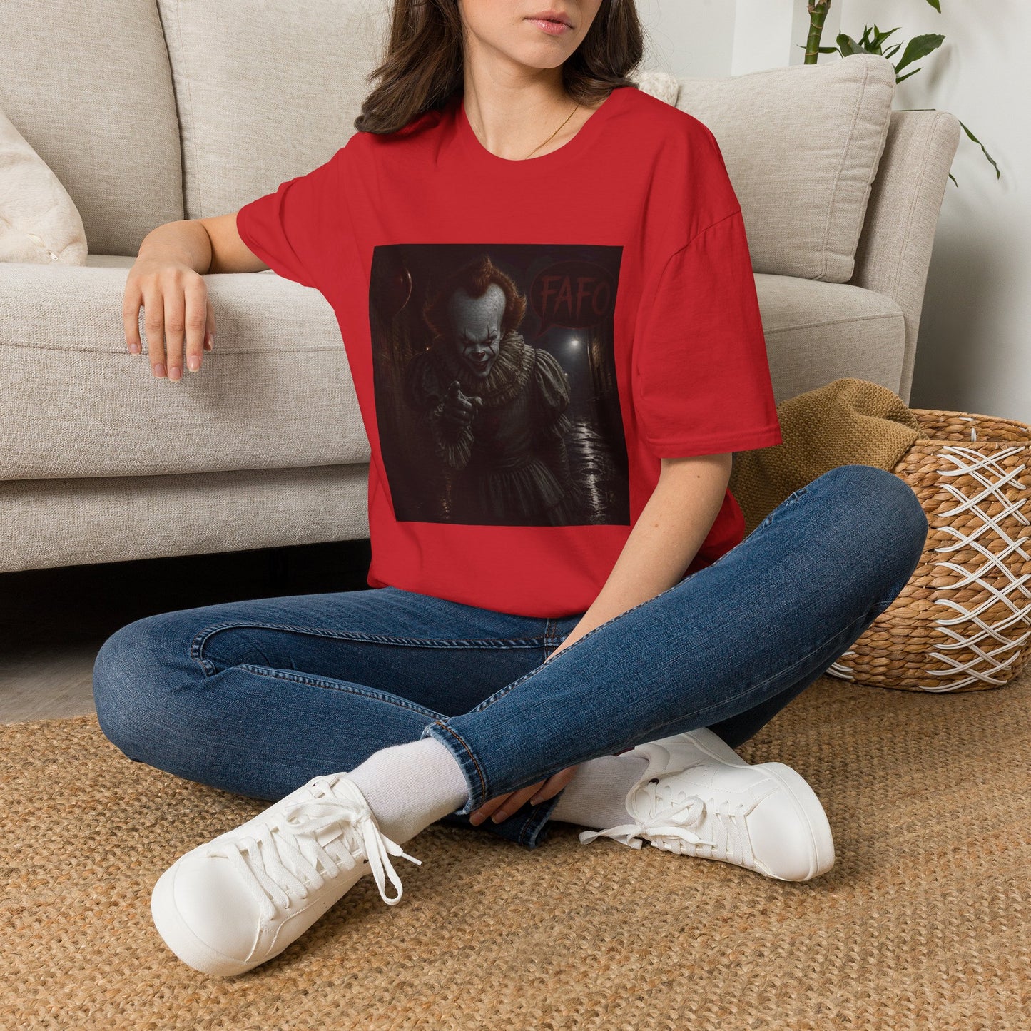Horror Pennywise Clown T‑Shirt — Dark Creepy Stephen King Inspired Design