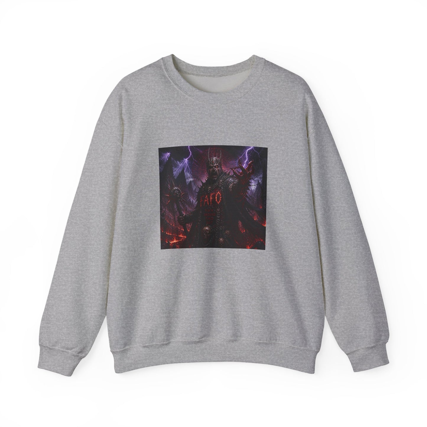 Satanic Demon Horror Crewneck Sweatshirt – 'Go' Graphic