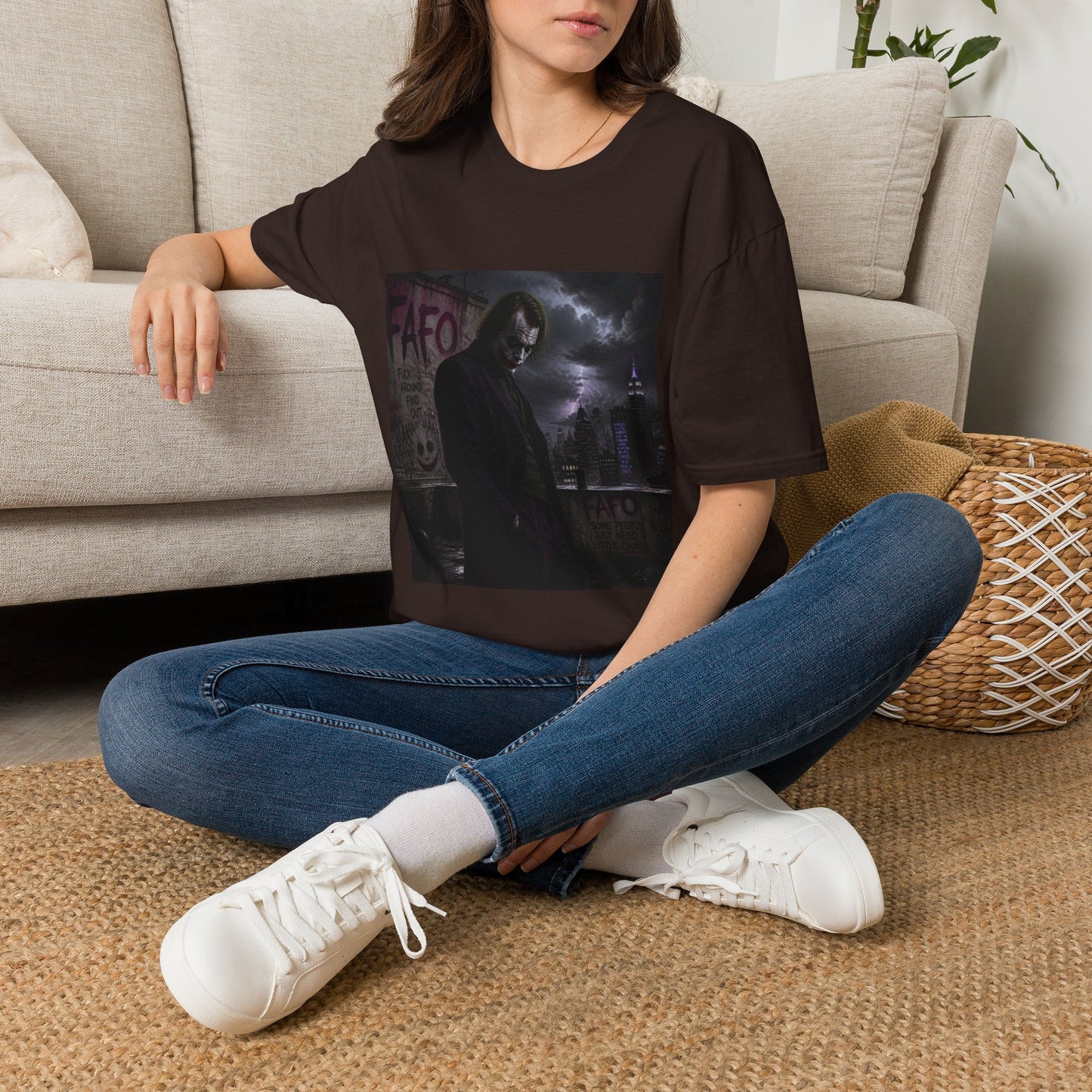 Graphic Tee — Moody Night Joker Portrait T-Shirt
