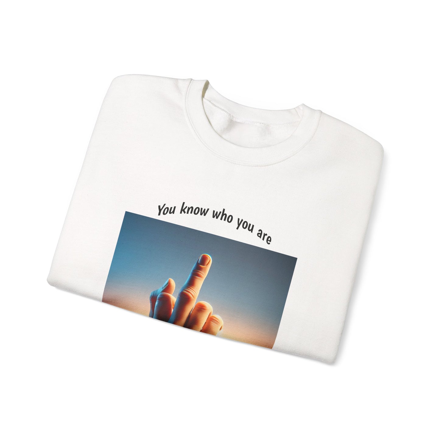 Crewneck Sweatshirt – Sunset Middle Finger Photo "Same to You" Graphic
