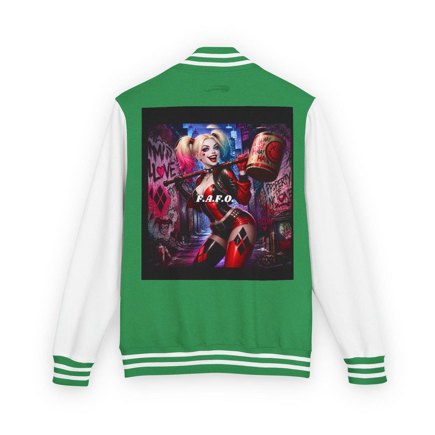 Letterman Jacket — Retro Graphic Back Patch