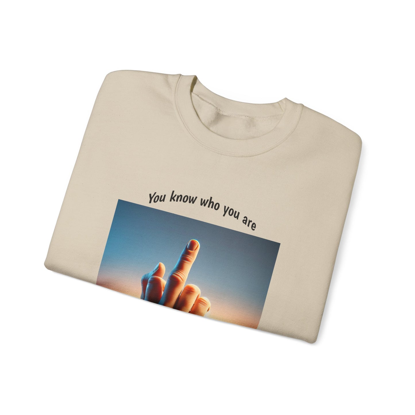 Crewneck Sweatshirt – Sunset Middle Finger Photo "Same to You" Graphic