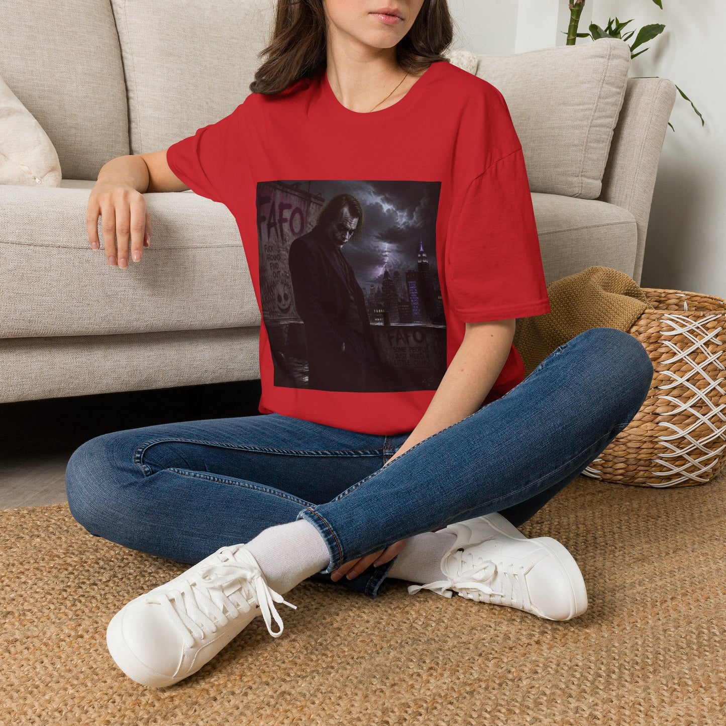 Graphic Tee — Moody Night Joker Portrait T-Shirt