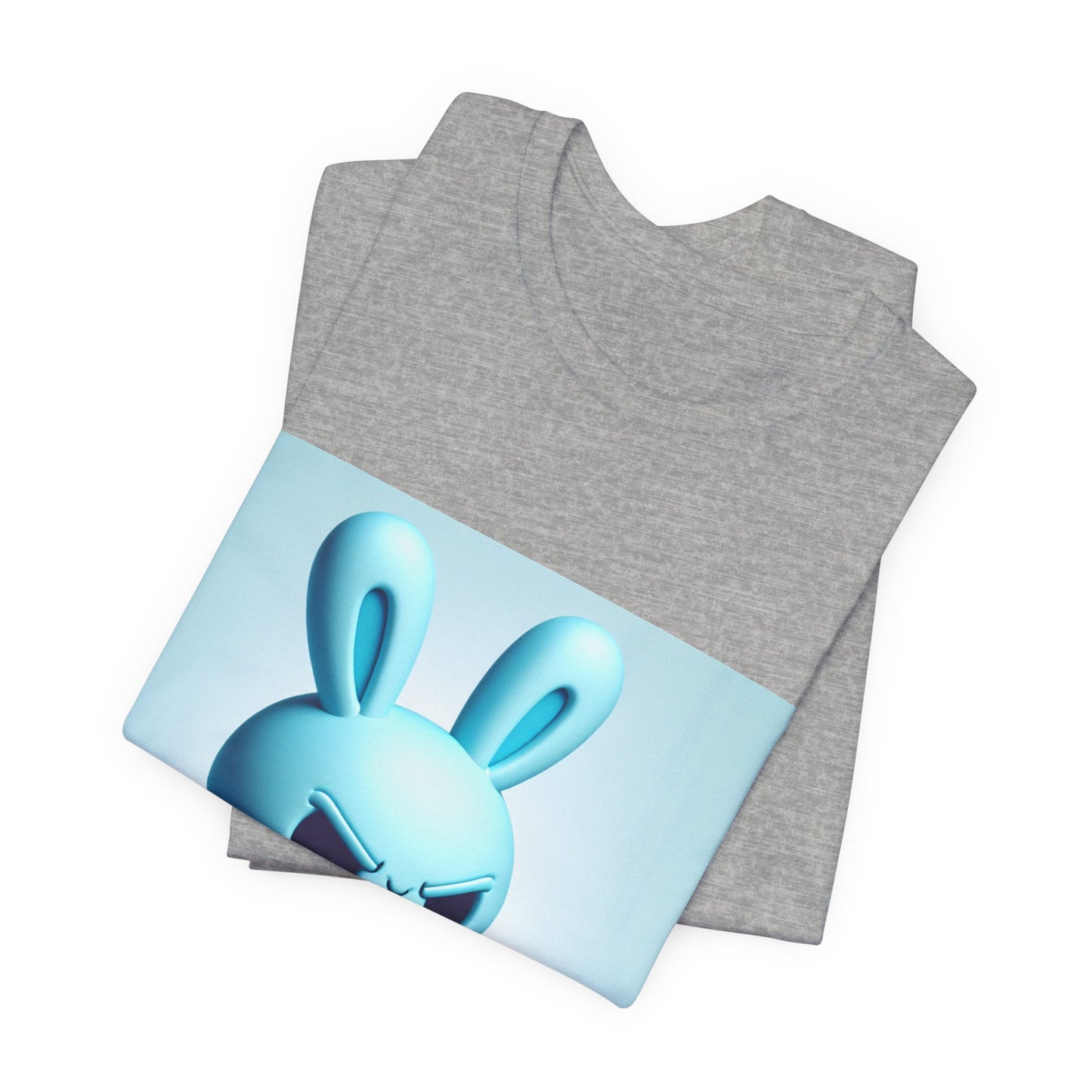 Angry Blue Bunny Tee — Cute Badass Cartoon Bunny with Rifle Graphic T-Shirt