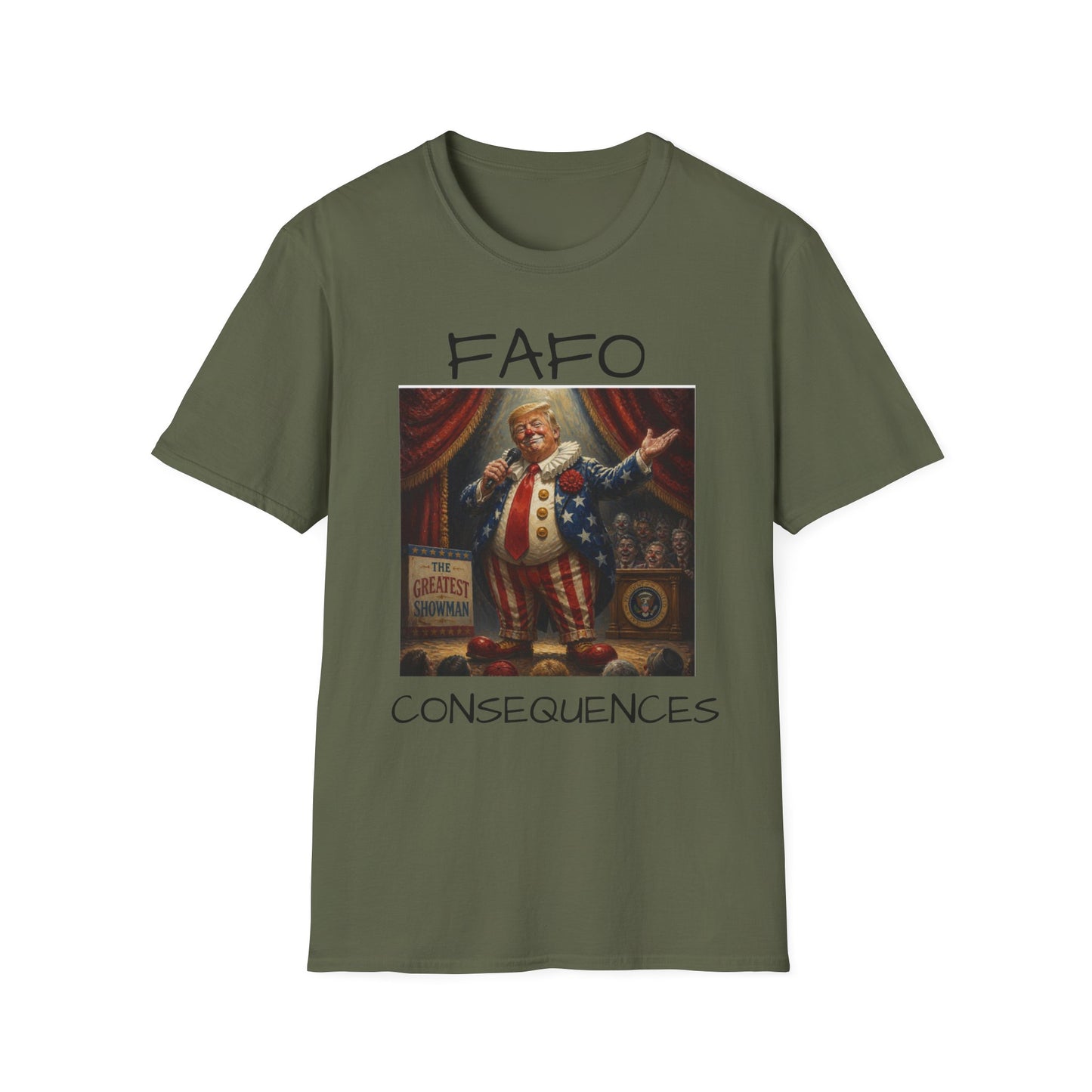 Graphic T‑Shirt FAFO Consequences Vintage King Portrait