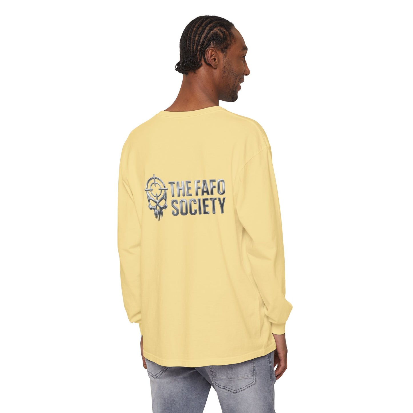 Long Sleeve T-Shirt — 'He Who Fucks Around Finds Out' Phoenix Design (Proud Member of the FAFO Society)
