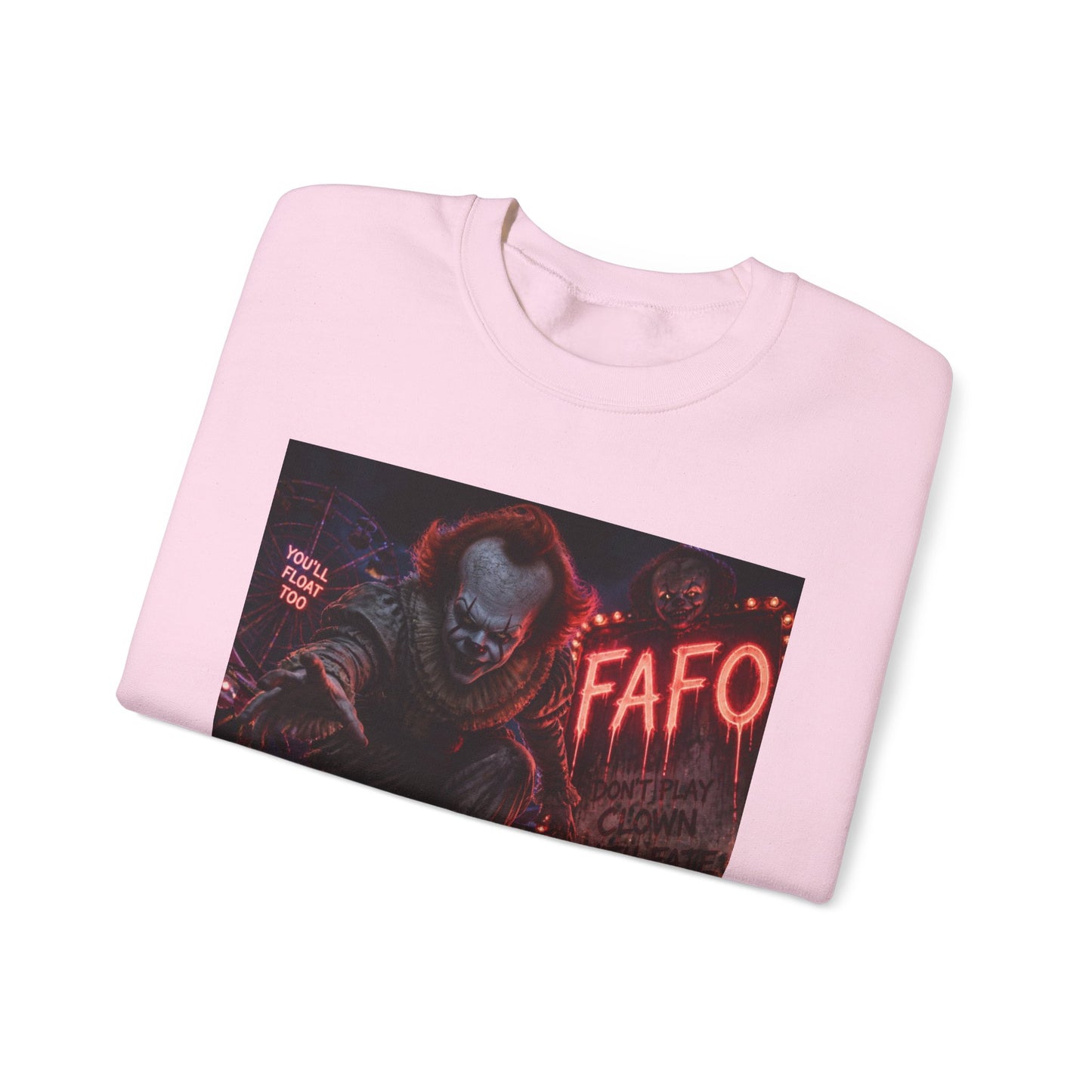 Horror Clown Crewneck Sweatshirt — 'The FAFO Society' Graphic